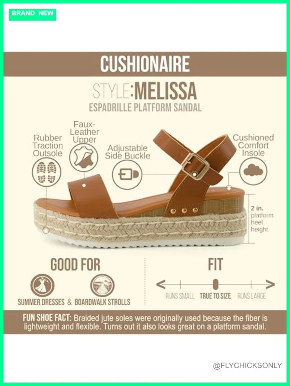 Vegan Leather Espadrille Platform Sandals with Memory Foam Insoles